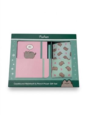 Pusheen Journal Pink & Mint Notebook and Pencil Pouch Set